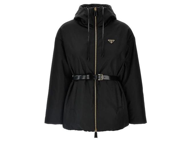 Prada Re-Nylon Blousonjacke Schwarz 