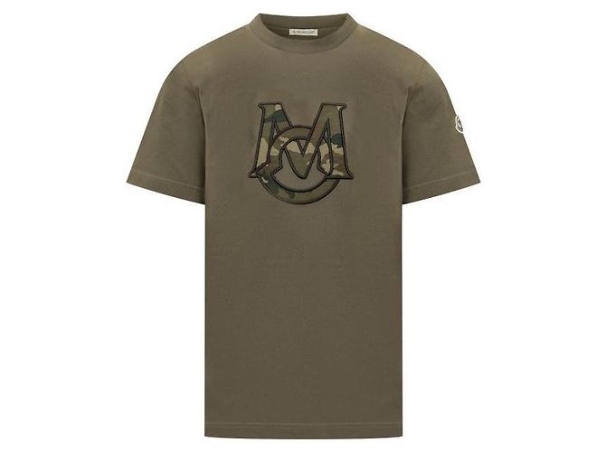Moncler Baumwoll-T-Shirt mit Monogramm