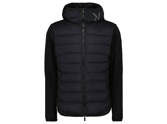 Moncler Felpa con cappuccio e zip con logo a patch Nero 