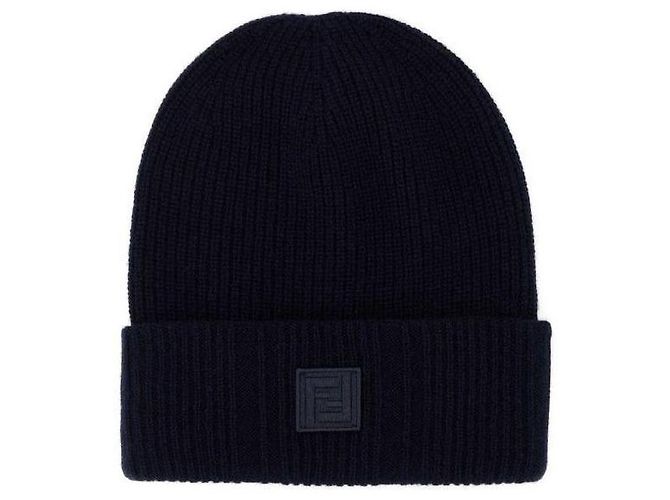 Fendi Gorro de lã e cashmere Azul