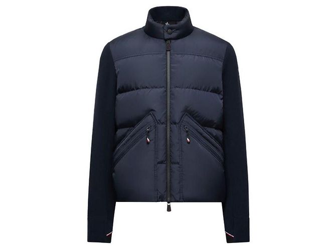 Moncler Gepolsterte Zip-Cardigan Grenoble Blau