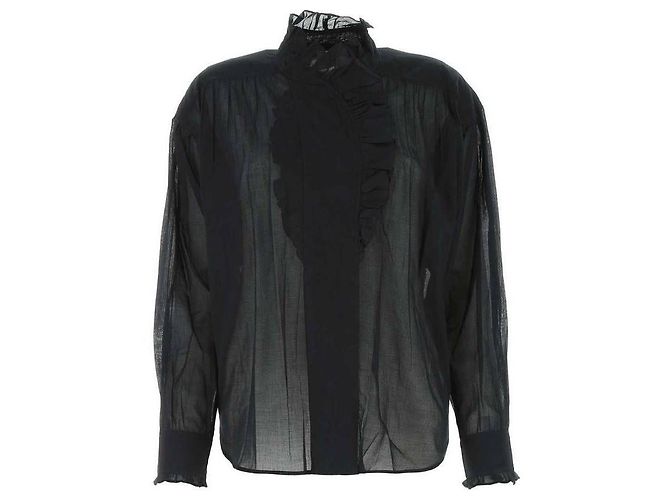 Isabel Marant Top de algodón hervido Negro