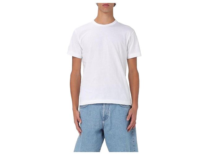 Comme Des Garcons Kurzarm-T-Shirt mit rotem Herz-Patch AX
