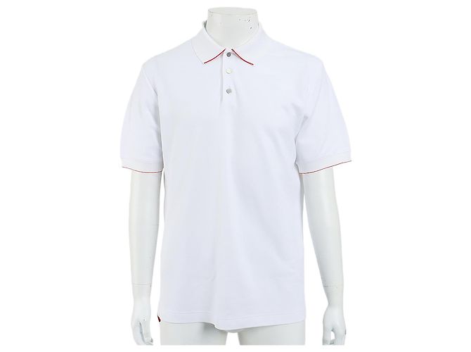 Top a Maniche Corte Piqué Hermès Rosso