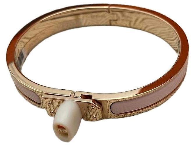 Hermès Pulsera Mini Click Kelly Oro Rosa Rosa Multicolor