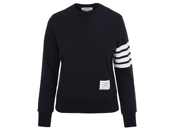 Thom Browne Moletom clássico com loopback para mulheres Azul 