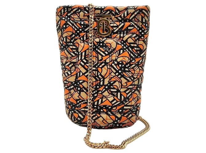 Burberry Bolsa bucket com estampa de monograma acolchoada Prata