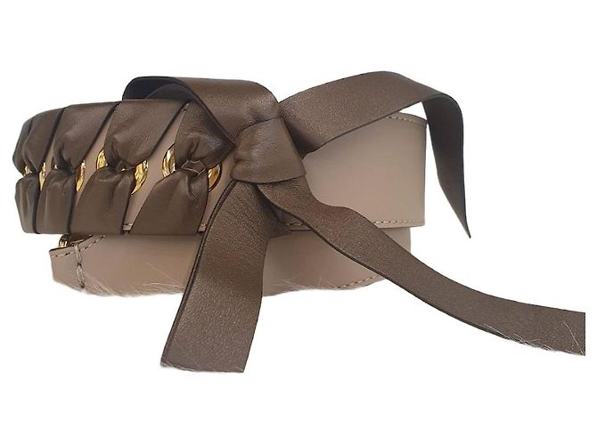 Fendi Ribbon Strap Gray Brown