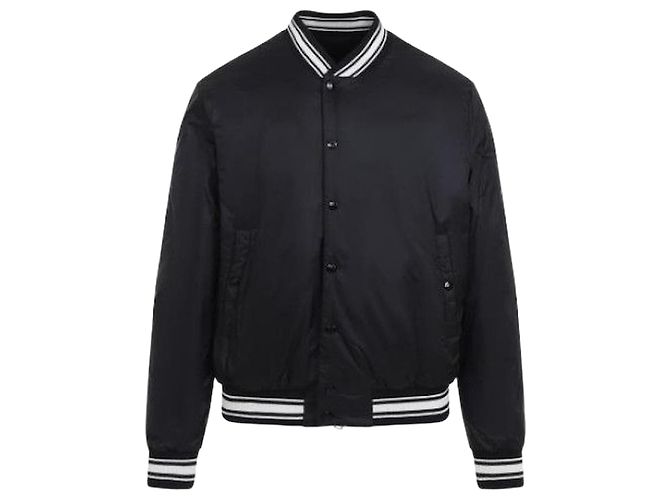 Moncler Reversible Down Varsity Jacket Black