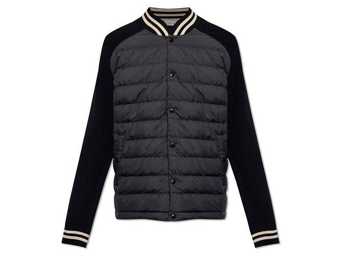Moncler Gestrickter Steppcardigan Schwarz