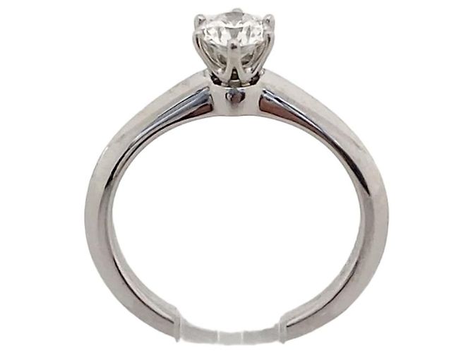 Tiffany & Co Platinum Diamond Ring Silvery