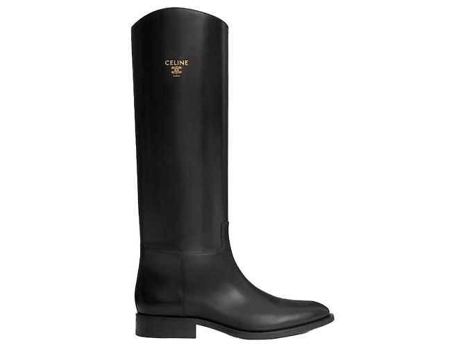 Céline Riding Boots in Calfskin Black