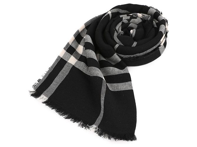 Burberry Sciarpa di Lana Nero Panno