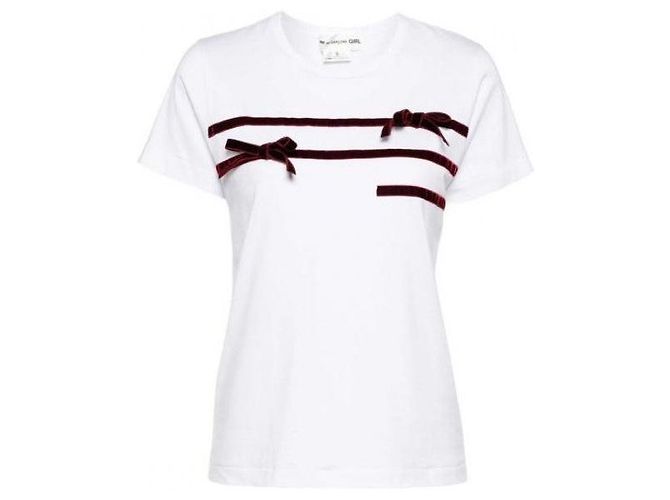 Comme Des Garcons Samt-Ribbon T-Shirt NN
