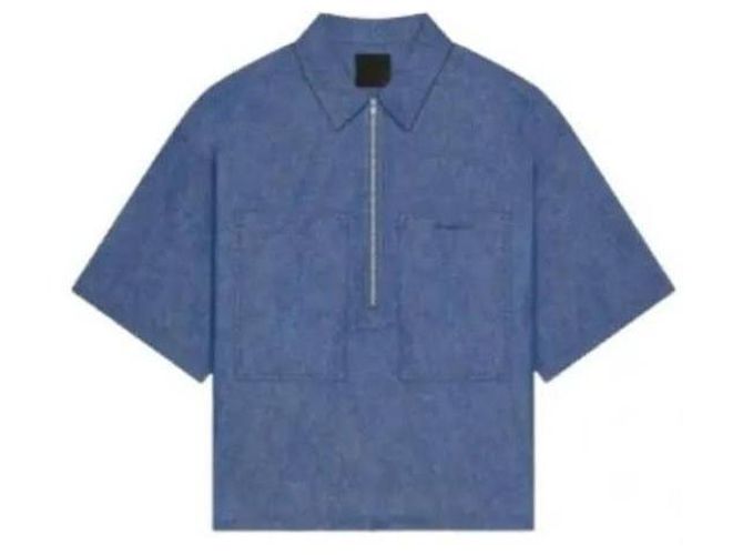 Givenchy Chambray Denim Overshirt Blue