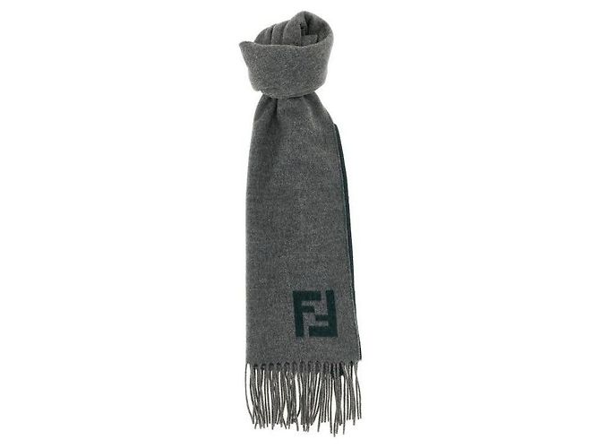Fendi Sciarpa in Lana e Cashmere Marrone 