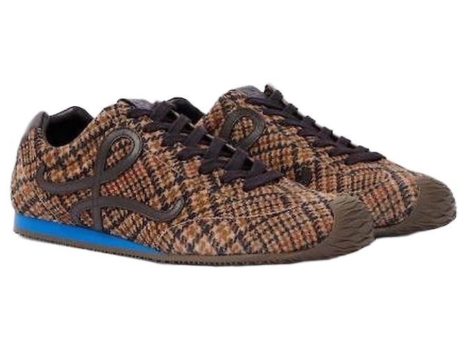 Loewe Baskets en Suède Imprimées Ballet Runner Marron