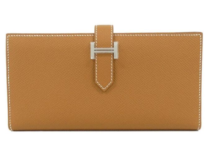 Hermès Hermes Bearn Souffle Long Wallet Golden