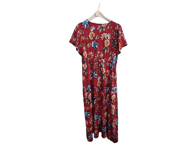 Autre Marque Blumenkleid rot naf naf