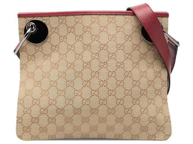 Borsa a tracolla Gucci in tela GG beige Eclipse