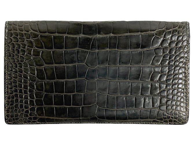 Hermès Hermes MC2 Fleming Bifold Long Wallet Black