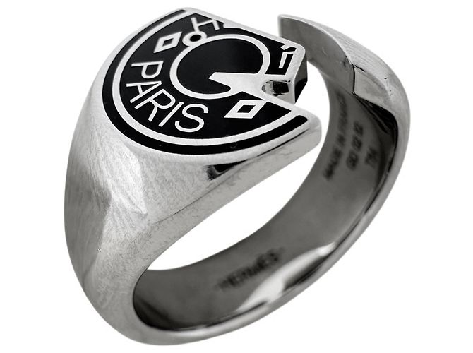 Hermès Carrousel Ring Silber Metall