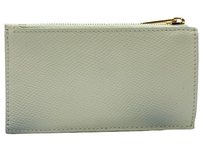 Céline Celine Pastel Green Leather Coin Purse Light green