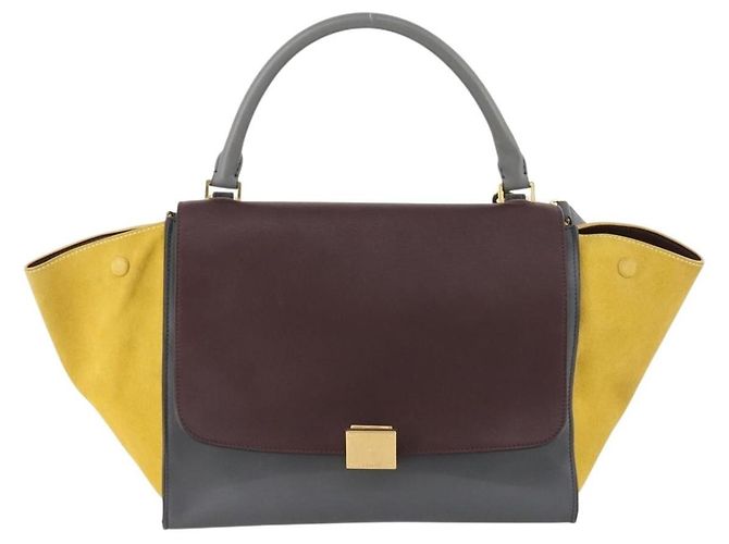 Céline Celine Tricolor Trapeze Leather Medium Multicolore