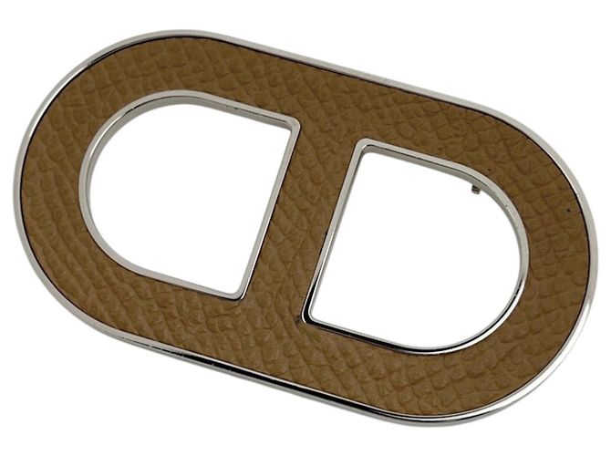 Chaîne d'ancre Broche Chaine d'Ancre Hermès Prata Bege