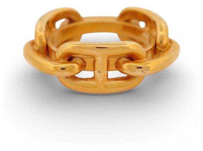 Ring Hermès NUOVO ANELLO PER SCIARPA HERMES REGATE CATENA ANCORAGGIO METALLO ORO D'oro