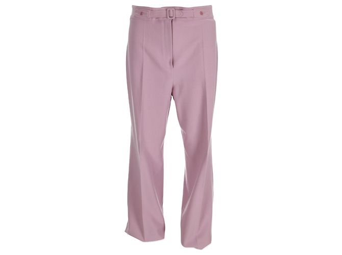 Rosa Polyester gerade Hosen mit Schnallendetails von Maje Pink