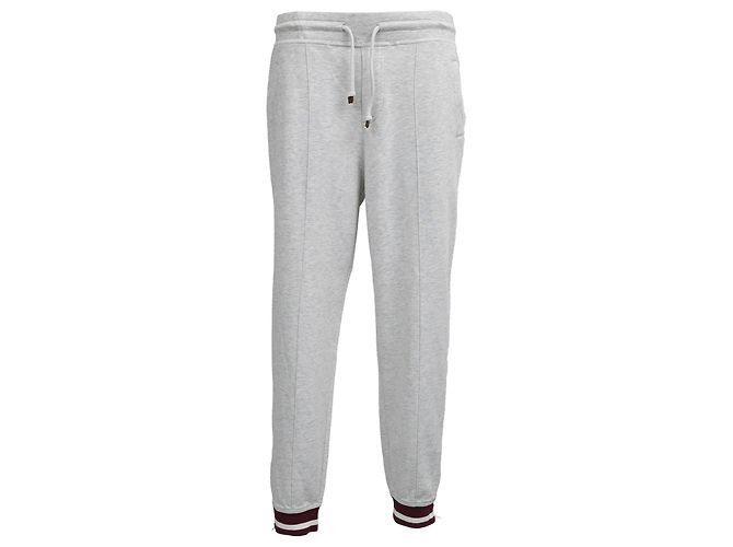 Brunello Cucinelli Drawstring Sweatpants in Grey Cotton