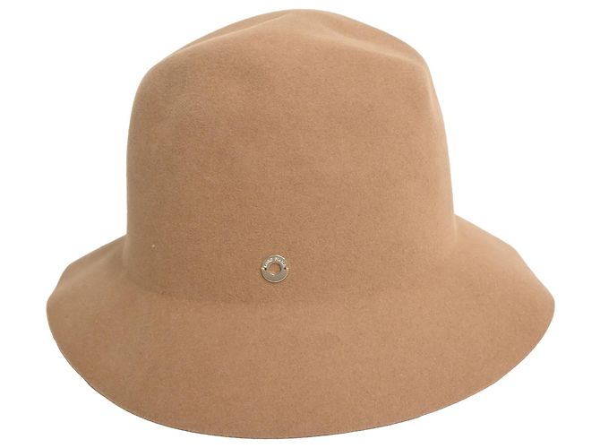 Loro Piana Bucket Hat in Brown Wool Red