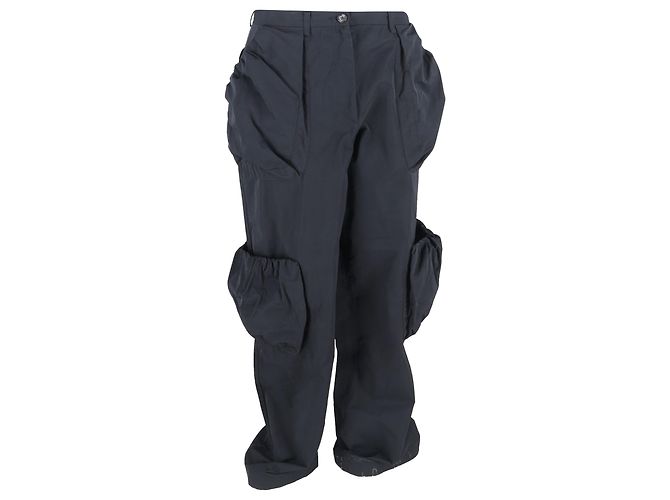 Calças Cargo Dries Van Noten em Algodão Preto