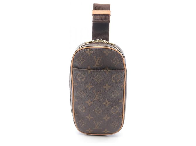Borsa a tracolla Pochette Gange Monogram Louis Vuitton Marrone