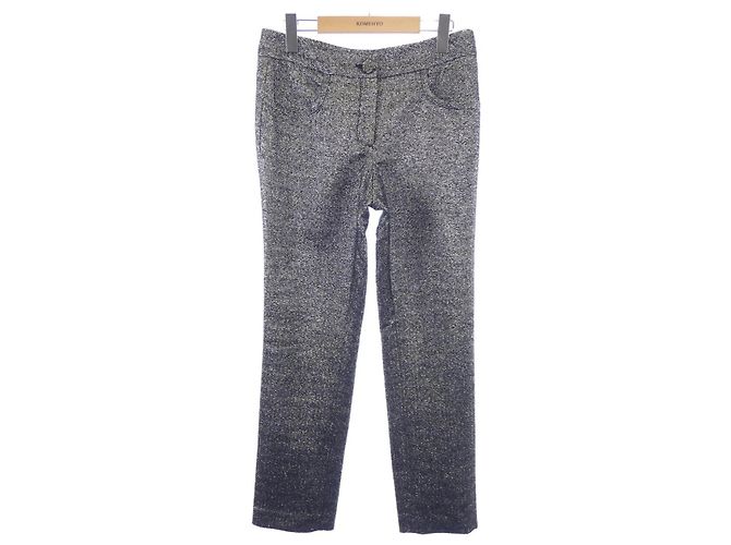 Pantalones Chanel Negro Dorado