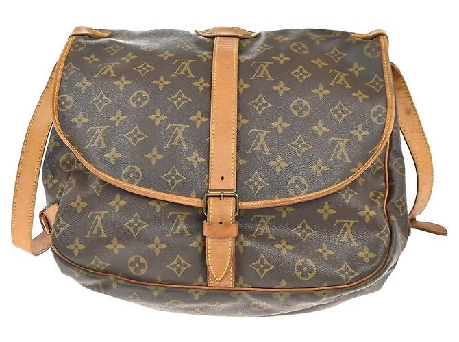 Louis Vuitton Saumur Monogram Canvas 35 Marrom