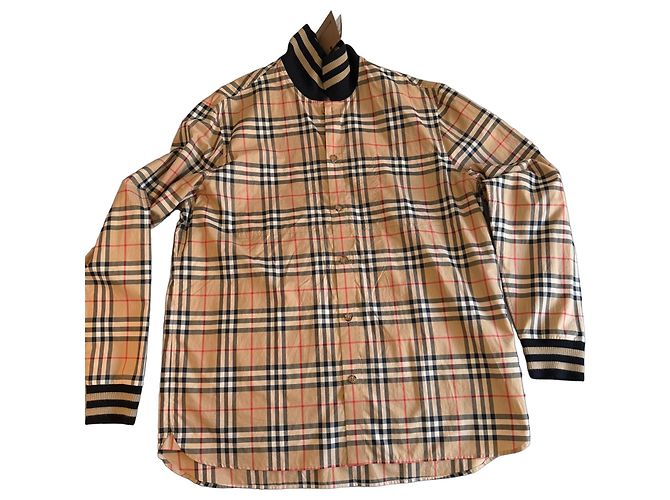 Camicia Burberry a Quadri Iconici Nero Rosso Beige