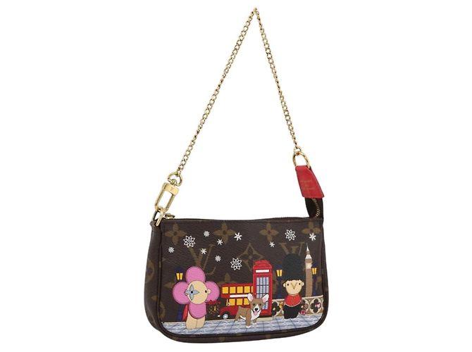 LOUIS VUITTON Monogram Vivienne Mini Pochette Accessoires M80863 Auth 167032SM