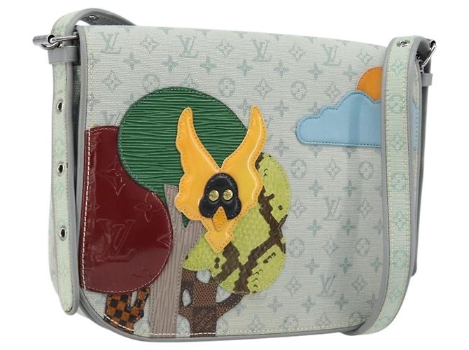 LOUIS VUITTON Bolsa Monogram Mini Musette Comte de Fe Gris M92279 LV Auth 166232V Castaño