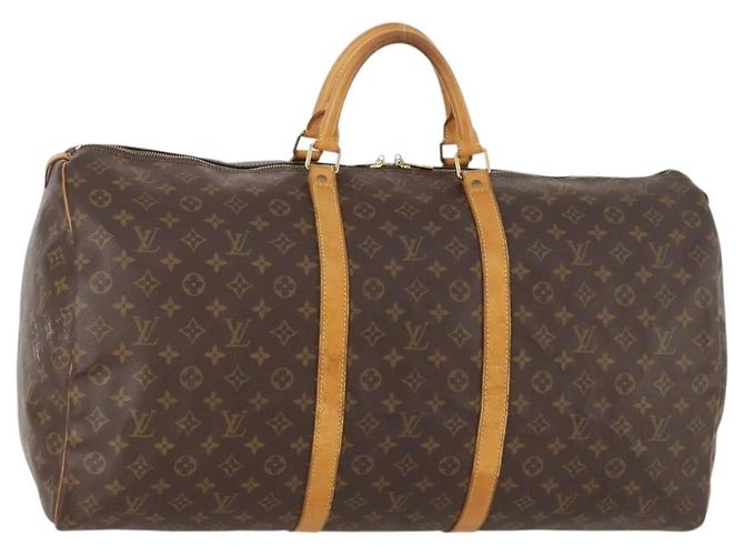 LOUIS VUITTON Bolsa Boston Monogram Keepall 60 M41422 LV Auth BA10455 Monograma