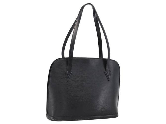 LOUIS VUITTON Epi Lussac Schultertasche Schwarz M52282 LV Auth LNZ347