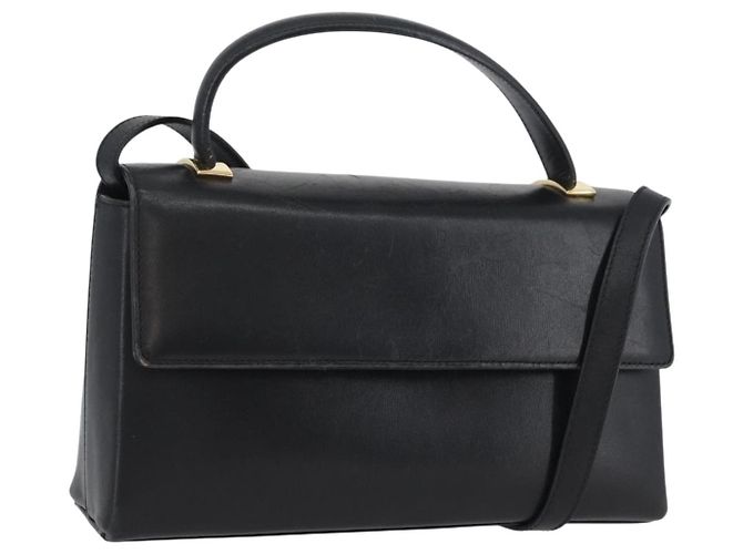 Borsa a mano Salvatore Ferragamo in pelle 2 in 1 nera e oro Auth LNZ457 Nero D'oro