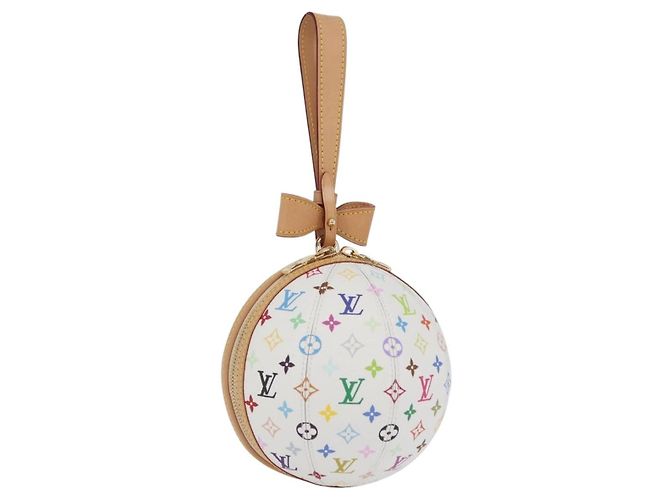 LOUIS VUITTON Monogramm Multicolor LV x TM Rolltasche Weiß M13710 Auth 172562SM