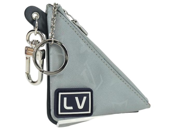 LOUIS VUITTON Monogram Satellite Porte Cles Charm Silver MP2217 LV Auth 165831M Silvery