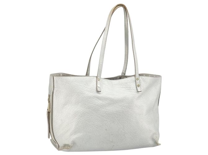 Chloé Dilan Medium Leder Tote Silber 