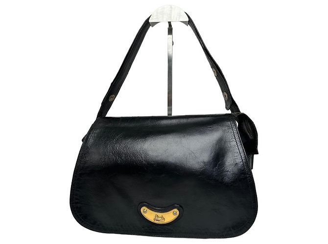 Triomphe Céline Sac à main en cuir multiway vintage Celine Paris noir