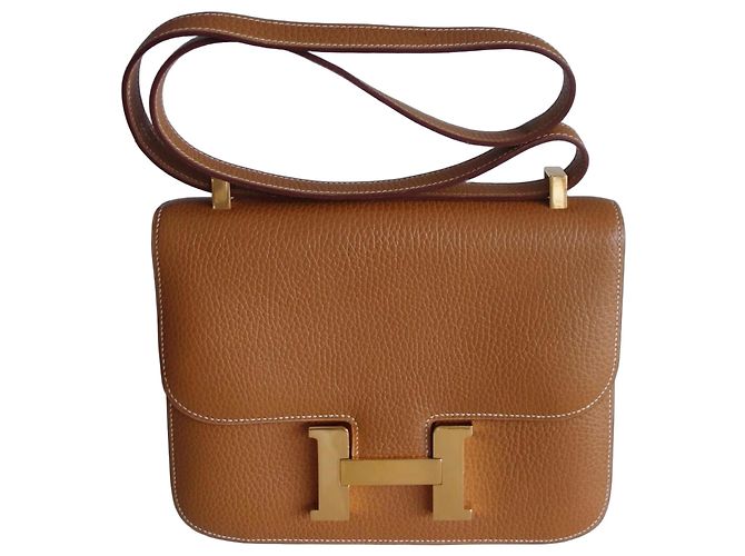 Hermès Bolsa Hermes Constance 23 Camelo
