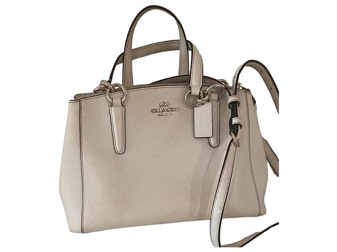 Sac Coach Carryall en cuir blanc