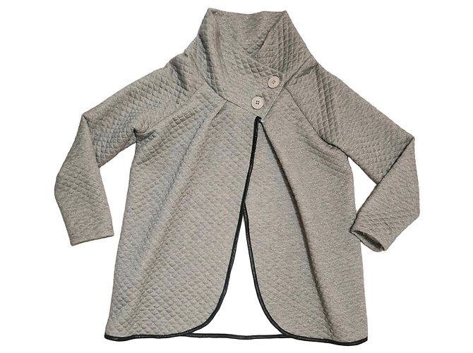 Autre Marque Quilted jacket with a high collar Grey